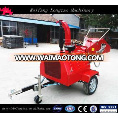 CE certificate Hydraulic feeding 40HP Diesel engine Mobile Wood Chipper